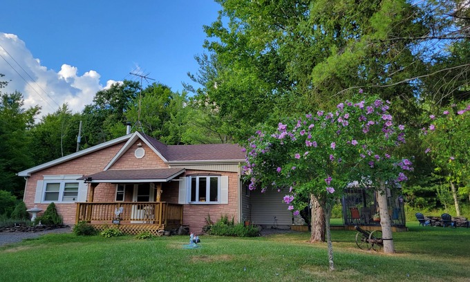 Town of Conesville Cottage | Private Secluded Mountain View Cottage w/Pond 15 minutes to Windham