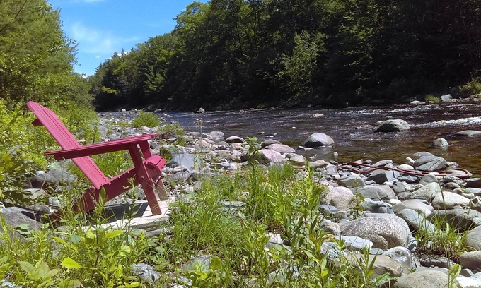 Bingham Cabin | Private, two-acre campsite on beautiful Maine stream with cozy, rustic Cabin