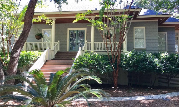 Vanderhorst Plantation House | Private, Unique Home w/Large 8 Foot Deep Pool, Walk to Beach, Water View