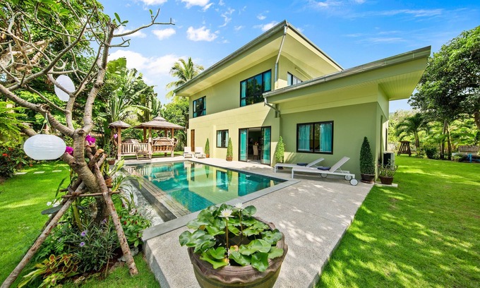 Thong Krut Villa | Private vIlla with pool. "Baan Suaan Serenity".4 bedroom tropical hide-away