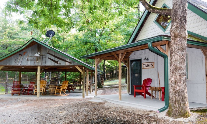 Board Camp Cabin | Private wooded property, rent 2 cabins sleeping 8, 1 mile to WPG S. trail head.