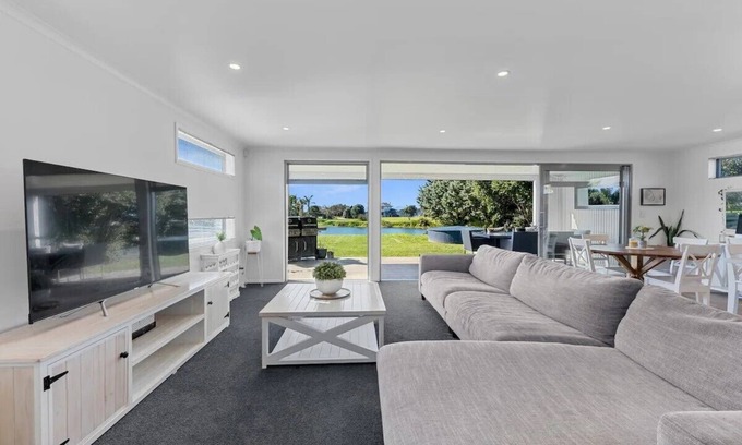 Whakatiwai House | "Quiet Getaway" by the beach Share Save