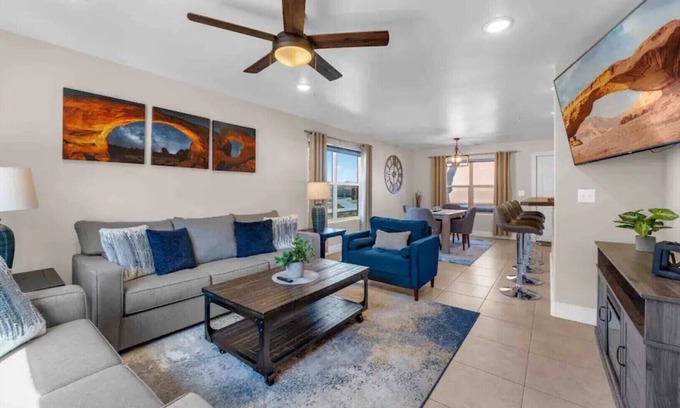 Moab South Valley House | Red Rock Retreat - Pool/Hot Tub, Park, Yard Games, Basketball and Tennis Courts