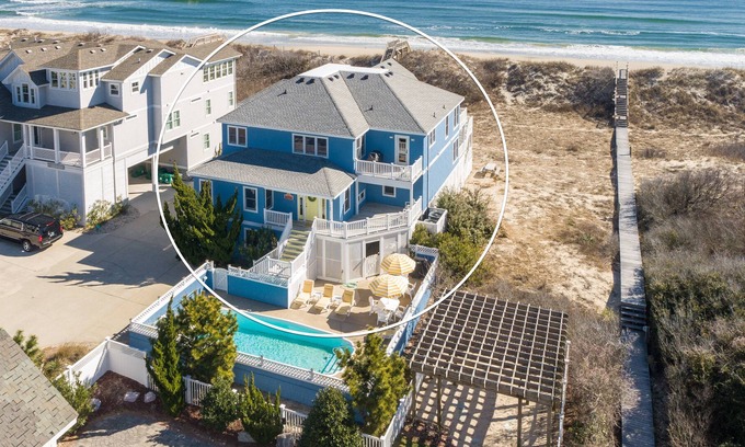 Buck Island House | Regal Retreat: New Listing, Oceanfront, Private Pool, Hot Tub