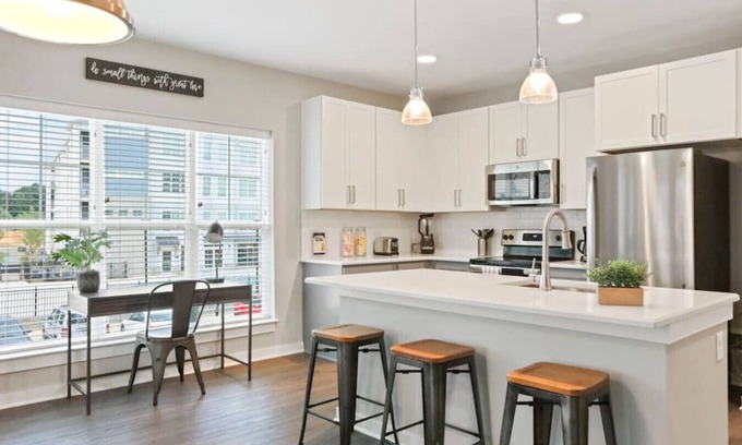 Paw Creek Condo | Reluxme | Stylish 2BR w/Balcony, Gym & Pool
