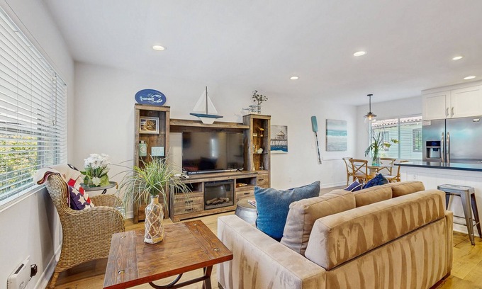 San Clemente Condo | Remodeled condo with patio, near beach & Casa Romantica Cultural Center