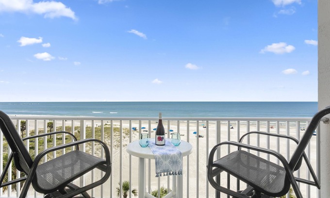 Madeira Beach Condo | REMODELED, immaculately designed, BEACHFRONT condo with gorgeous water views