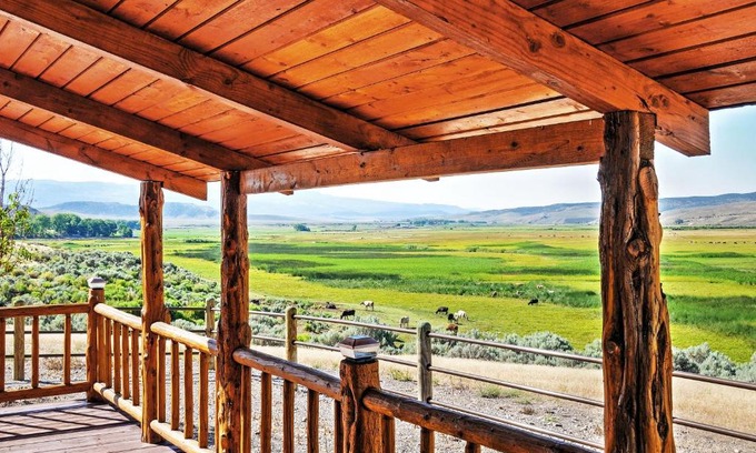 Antimony House | Remote Antimony Log Cabin with Green Meadow Views!
