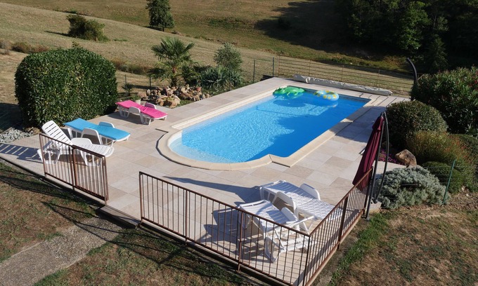 Saint-Andre-de-Najac House | Renovated 19th-century farmhouse, totally independent with private pool (8 people)