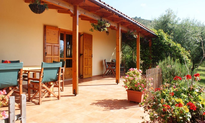 Zakharo Villa | Renovated traditional farmhouse overlooking the sea 400 olive trees.