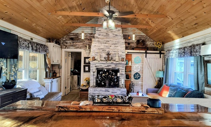 Allen Cabin | Riverfront Cabin Getaway at The Brackish - Pet Friendly!