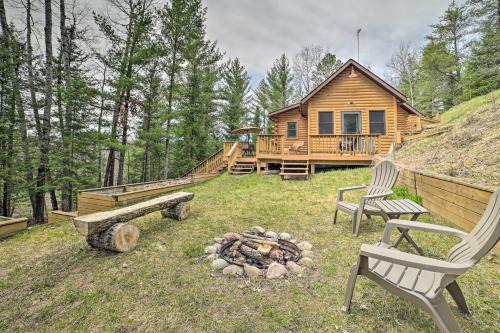 Big Creek Township House | Riverfront Lewiston Cabin with Stone Fireplace!