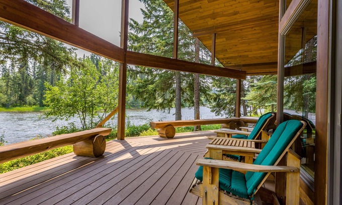 Bigfork House | Riverfront property on the Swan River w/A/C, fireplace & fire pit - Swan River Retreat