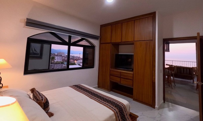 Colonia 5 de Diciembre Apartment | Rooftop bedroom in Puerto Vallarta