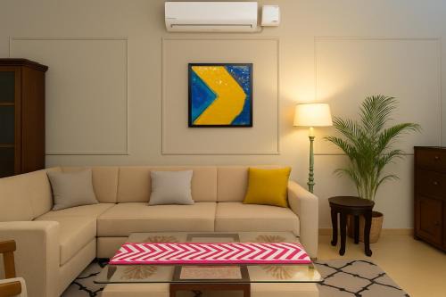 Jaipur Apartment | Rosa Stays- Lux 3BHK Home with Modern Comforts