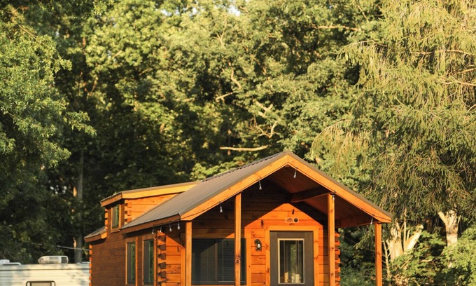 Gaines Cabin | Route 6 Campground presents: Tiny home | One Bedroom with loft