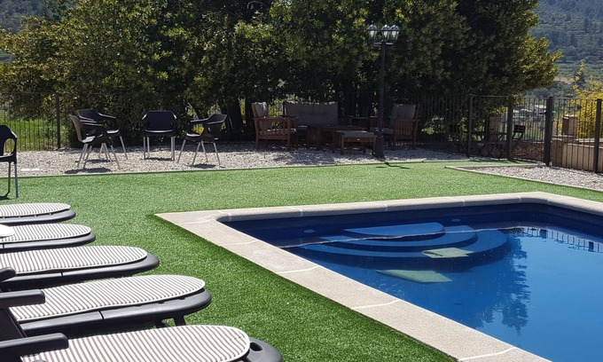 Banyeres de Mariola Apartment | Rural house 3 with pool and garden with barbecues
