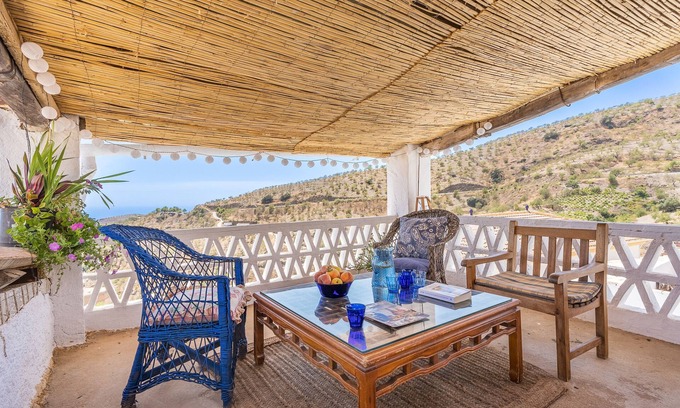 Sorvilan House | Rural House 'Bns - Casa La Prensa - Alpujarra' with Sea Views, Private Terrace and Wi-Fi