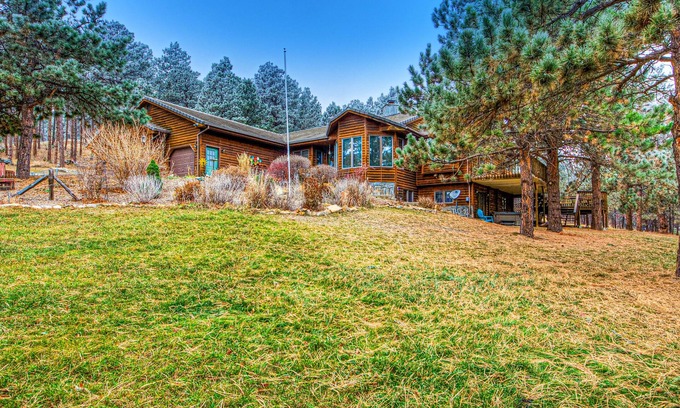 Blackhawk House | Rustic Black Hills home in secluded location w/sauna, fireplace, private hot tub