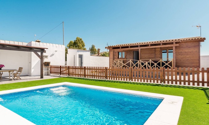 Chiclana de la Frontera House | Rustic Home in Quiet Area with Pool, Spacious Terrace & Wi-Fi; Parking Available, Pets Allowed
