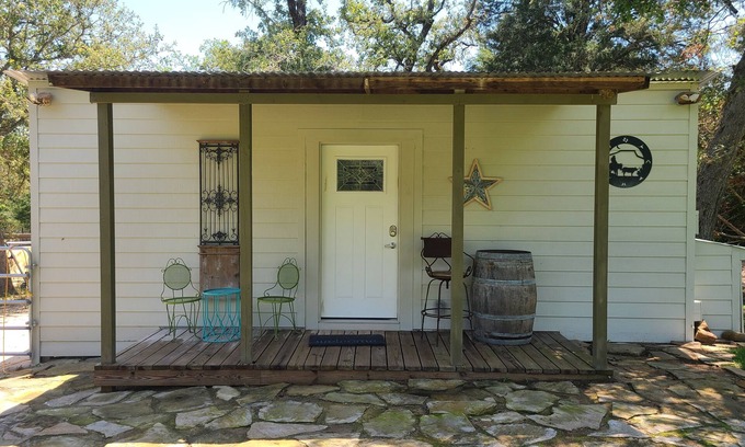 Lee County Apartment | Rustic studio country cabin w/shared pool, firepit, & outdoor kitchen