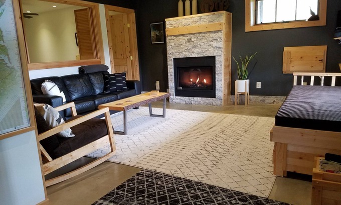 Weaverville Apartment | Rustic surroundings with modern comforts