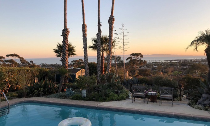 Eastside House | SB home.n Pool, hot tub. Gardens. Views. Privacy/Quiet property