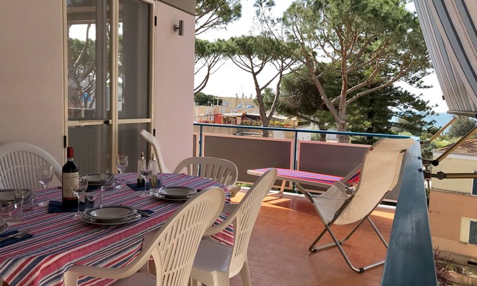 Terracina Apartment | SEA VIEW, Center, large veranda, 3 rooms, 2 bath, 250mt from beach