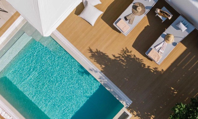 Matala Villa | Sea View Luxury Villa White in Blue