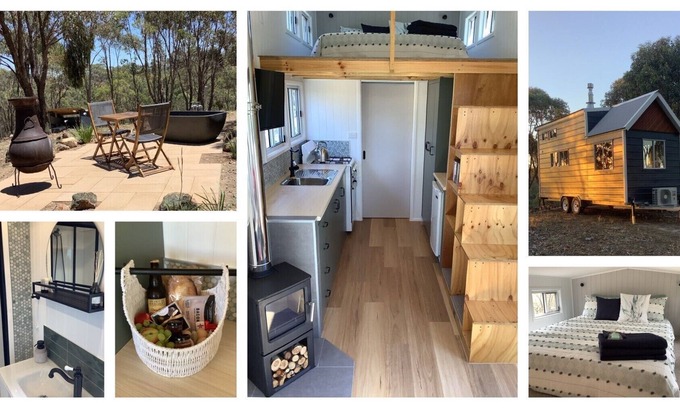 Eppalock Bed & Breakfast | Secluded Bushland Tiny Home with outdoor Hot Tub and Hamper