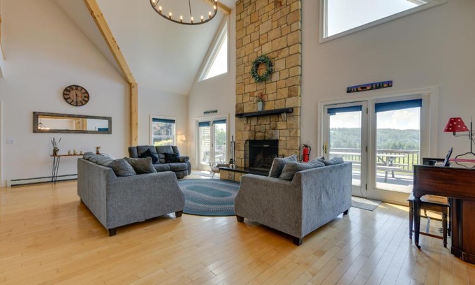 East Calais House | Secluded Family Getaway Near Stowe Deck and Hot Tub