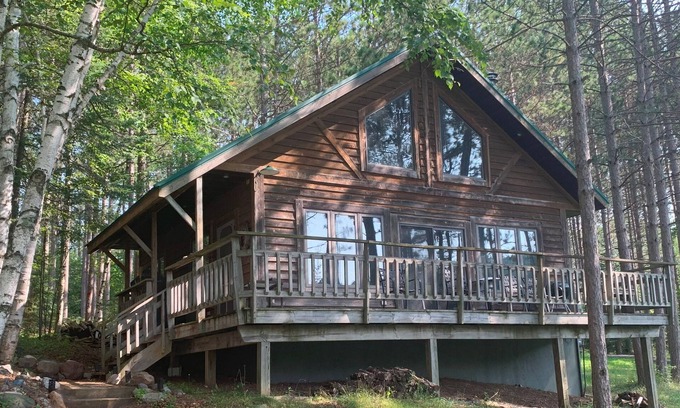 Westboro Ski Chalet | Secluded Northwoods Chalet on 80 Acres with Hiking and Water Views