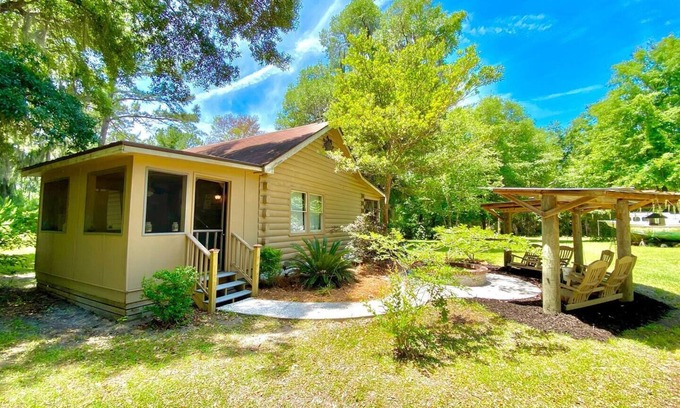 Townsend Cabin | Secluded, peaceful Coastal Log Cabin with hot tub.