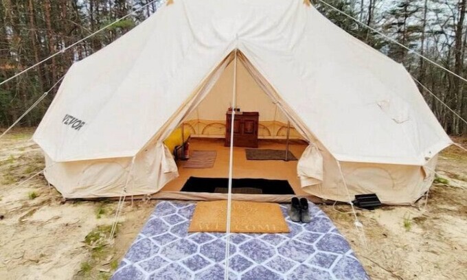 Double Springs RV Rental | Secluded tent in Bankhead