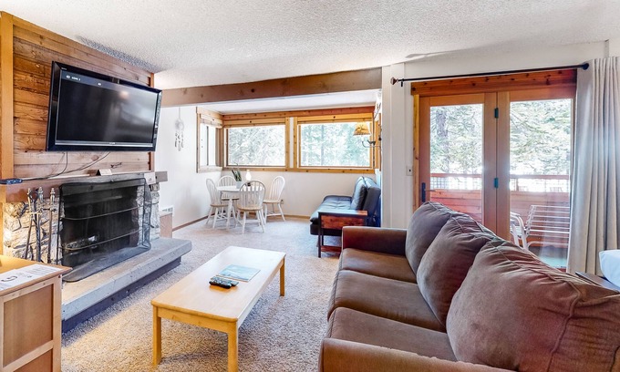 Tahoe Woods Condo | Second-Level Condo w/Free WiFi, Wood Fireplace, Shared Outdoor Pool, & Views