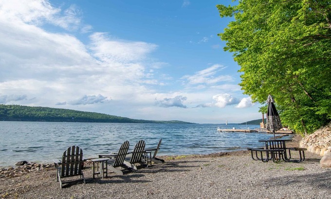 Rushville House | Shale Point Beach: "200ft of Prime Canandaigua Lakefront!"