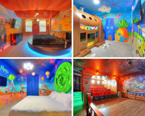 Kissimmee House | Showstopper 15BR Lakeside VillaTheater Spa