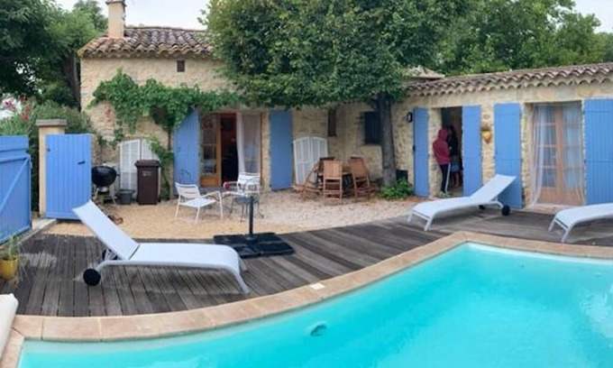 Lussan House | Single-storey house for 4 people pool Lussan