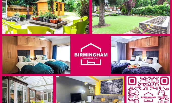 Bloxwich House | Solihull Stunning 4 Bedroom Home 6 Beds Parking for 2-3 cars or vans