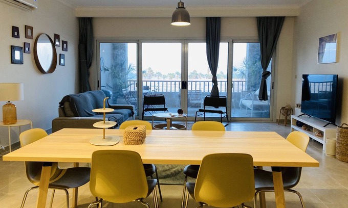 Red Sea Coast Apartment | Soma bay 3-bedrooms beach apartment