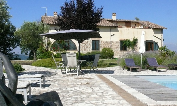 Stimigliano Villa | Space, luxury & peace, 360 views, 32 acres, pool. 1 hr N Rome. Inclusive prices