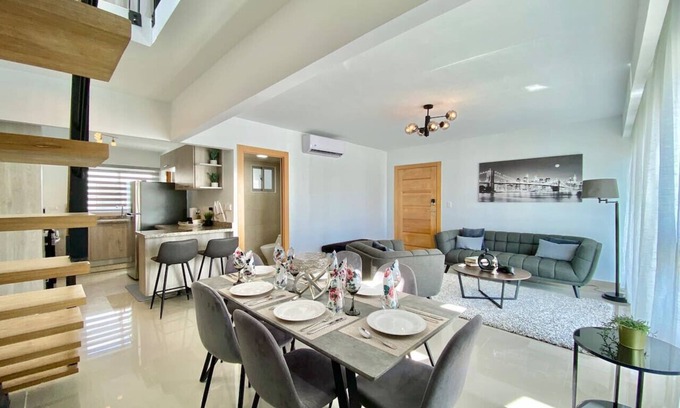 Santo Domingo Condo | Spacious 3 Bdrm Condo, 2nd Floor Family Area, Full AC, King Bed, Wi-Fi