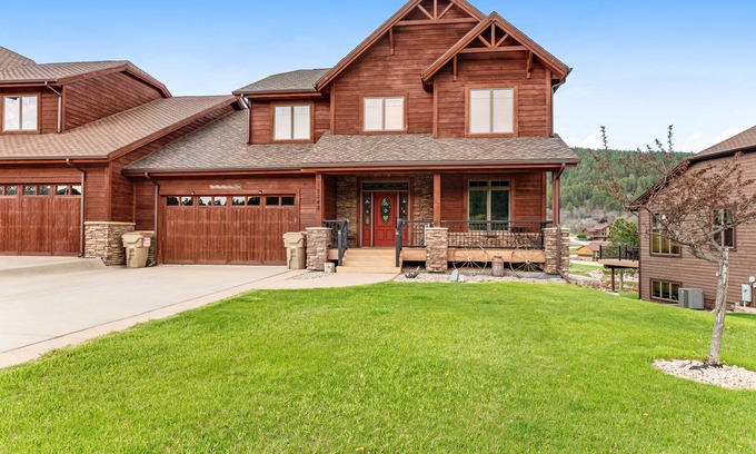 Sturgis House | Spacious 3-story home w/private hot tub, pool table, firepit, electric fireplace