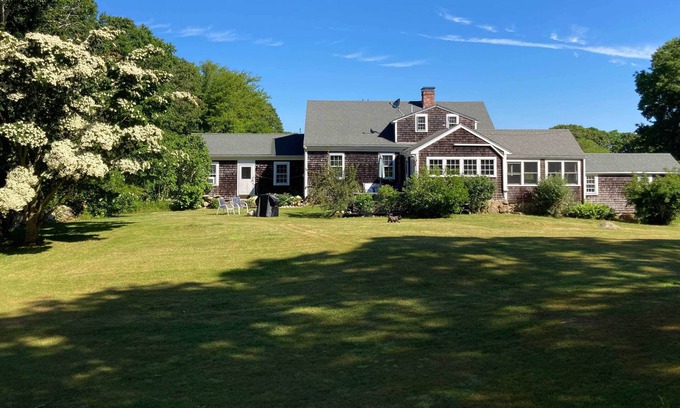 West Tisbury House | Spacious 5BR/3BA, Private Beach, Pickleball Court, Steps to a Wildlife Sanctuary