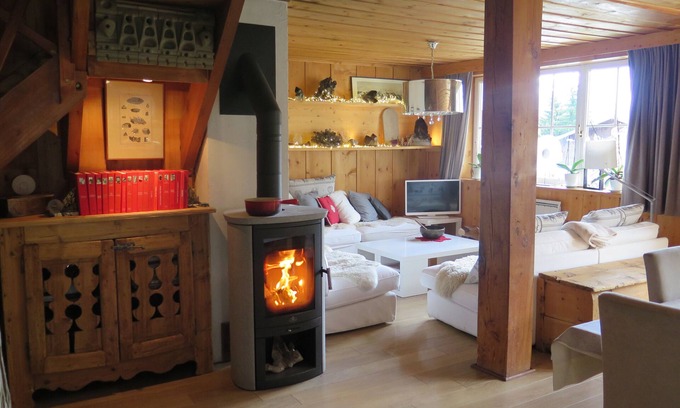 Montroc House | Spacious apartment 140 m2, 3 bedrooms, 3 bathrooms, terrace, spa, sauna