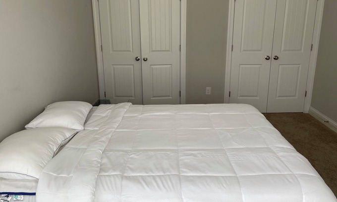 Fuquay-Varina House | Spacious Bedroom with Private Bathroom