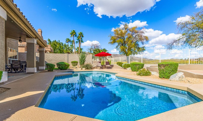 Foothills Club West House | Spacious home with private pool, jetted tub, fireplace, grill, & full kitchen