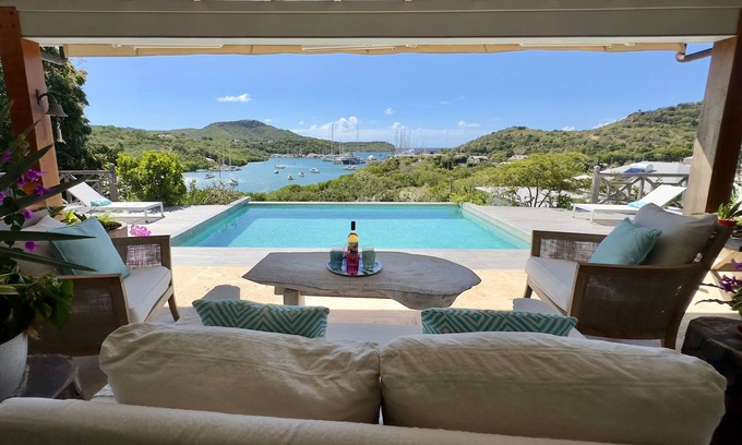 Bouvet Island Villa | Spacious Luxury 4 bedroom villa above historic Nelson's Dockyard -beaches nearby