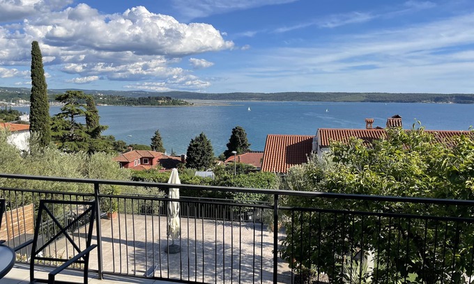 Piran Apartment | Spacious Sea View Terrace Apartment