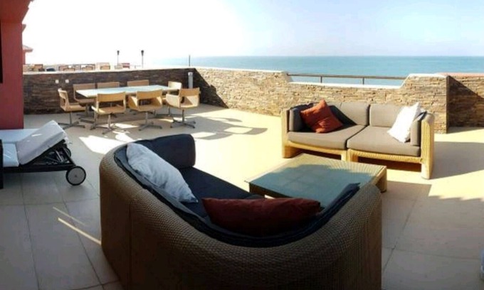 Rota Apartment | Spectacular Penthouse, authentic 1st line beach, 70 m2 terrace